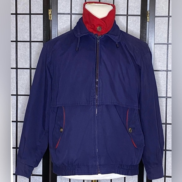 Vintage London Fog Limited Edition Colorblock Windbreaker Navy Red M-XS W-S - Picture 5 of 11